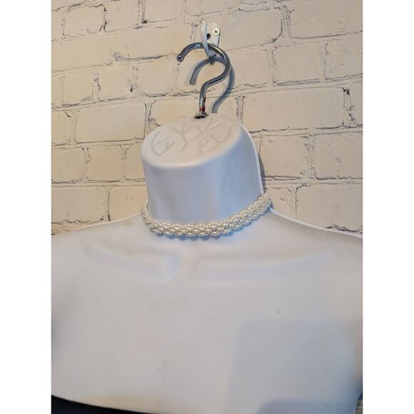 Vintage dual sided, pearl bead, choker and accessory - Picture 8 of 9